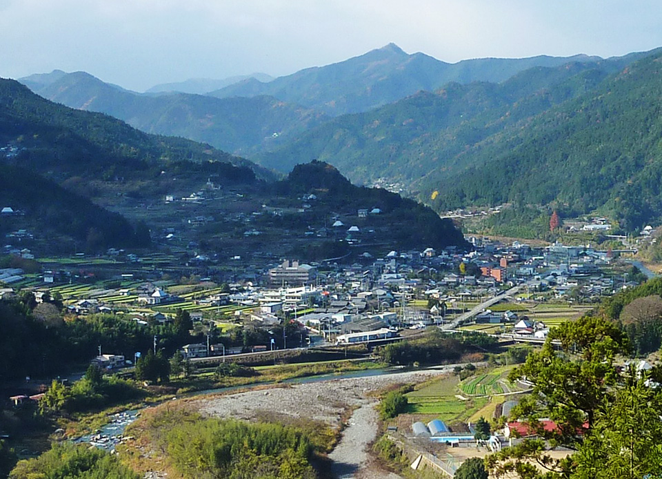 大粟山から撮影した鮎喰川